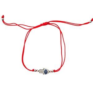 Red String Hamsa Bracelet 925 Sterling Silver Protection & Good Luck Bracelet